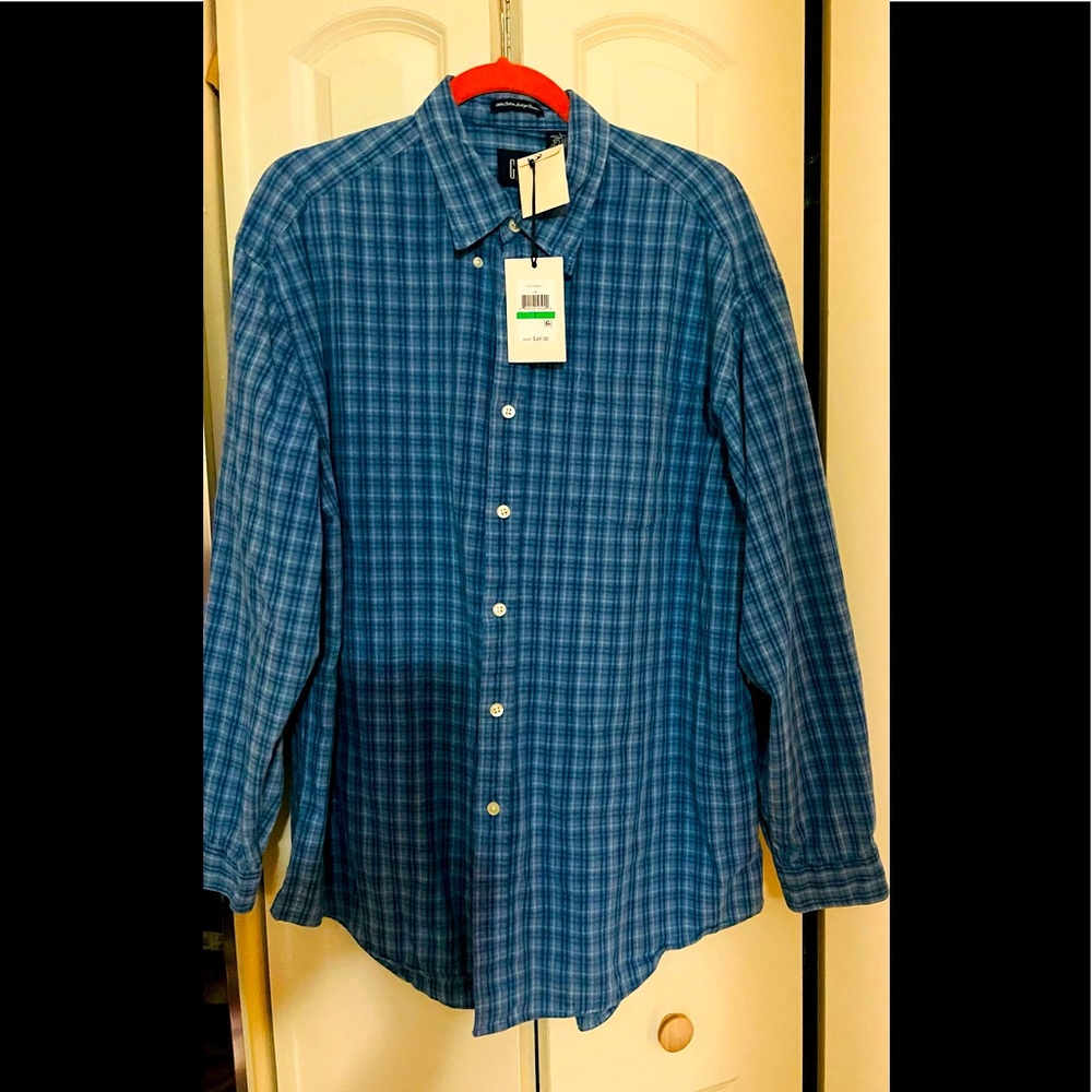 GAP Plaid Button Up Shirt Sz L NWT